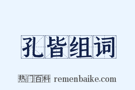 孔皆组词是什么意思的图片